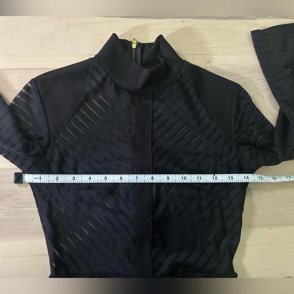 Black Bodycon Sheer Top Dress Small - Picture 6 of 15